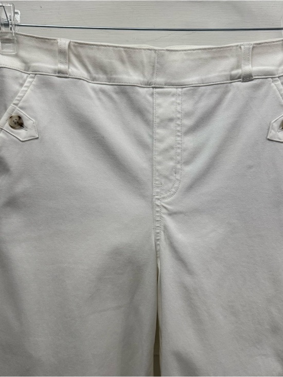 Spanx White Cropped Wide Leg Pants Clean Girl Minimalist M - Picture 3 of 10